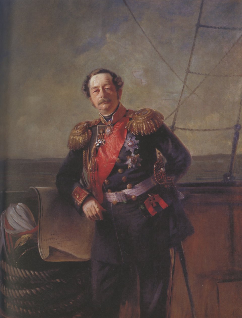 Nyikolaj Nyikolajevics Muravjov-Amurszkij gróf portréja 1809-1881, 1863 alkotó: Konstantin Egorovich Makovsky