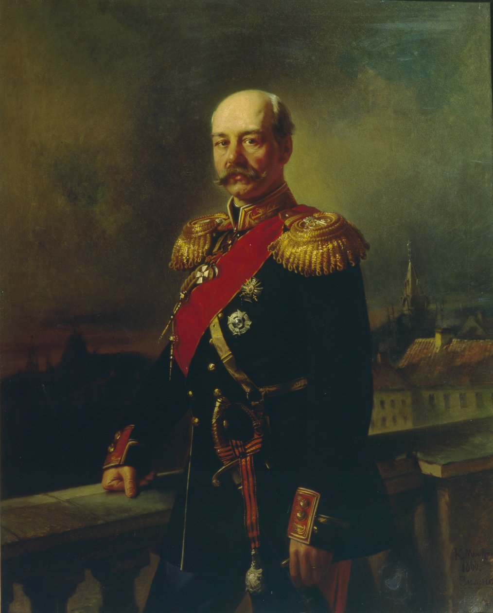 Konstantin Petrovich von Kaufman tábornok portréja 1818-1882, 1866 alkotó: Konstantin Egorovich Makovsky