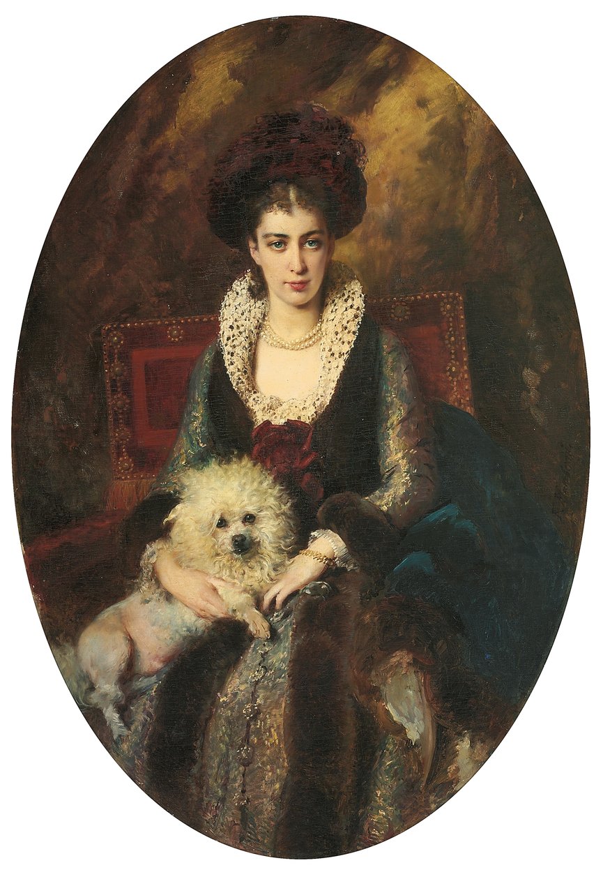 A művész feleségének, Maria Alekseevna Makovskaya portréja alkotó: Konstantin Egorovich Makovsky