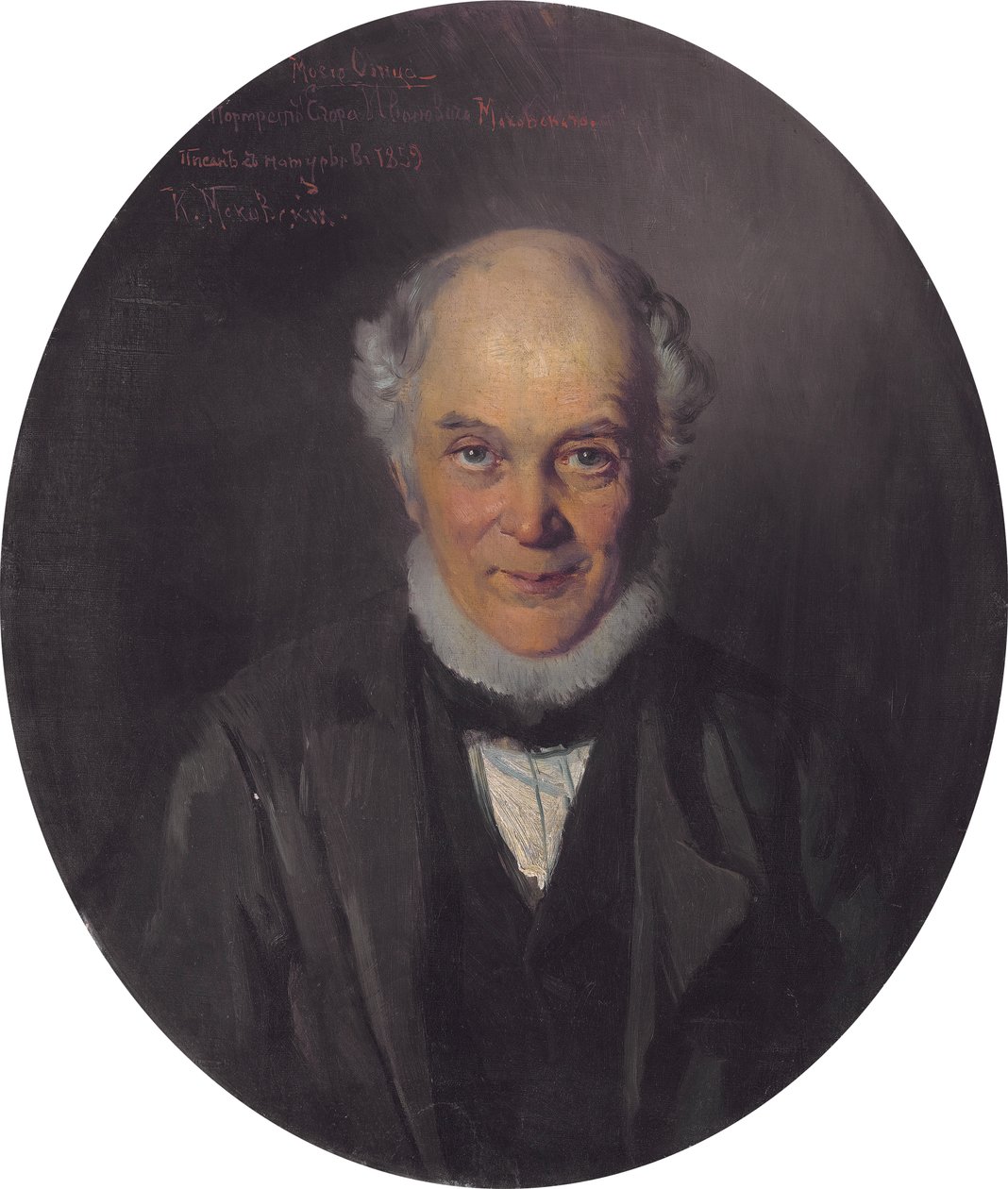 Jegor Ivanovics Makovszkij festő portréja 1802-1886, 1859 alkotó: Konstantin Egorovich Makovsky