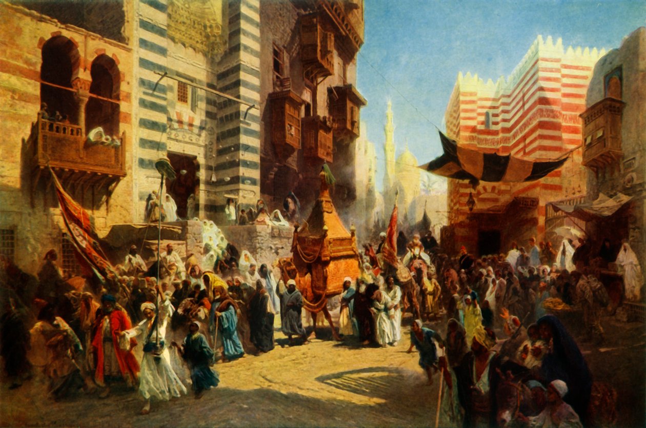 A Szent Szőnyeg visszatérése Mekkából Kairóba, 1876, 1965. alkotó: Konstantin Egorovich Makovsky