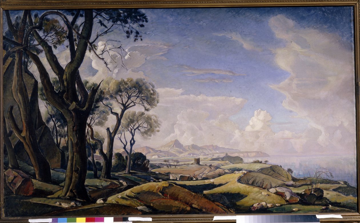 ""Paysage avec arbres"" (Táj fákkal) Peinture de Konstantin Fjodorovics Bogajevszkij (Konstantin Bogajevszkij) (1872-1943) Olaj, vászon 1927 Állami Tretyakov Galéria, Moszkva alkotó: Konstantin Fedorovich Bogaevsky