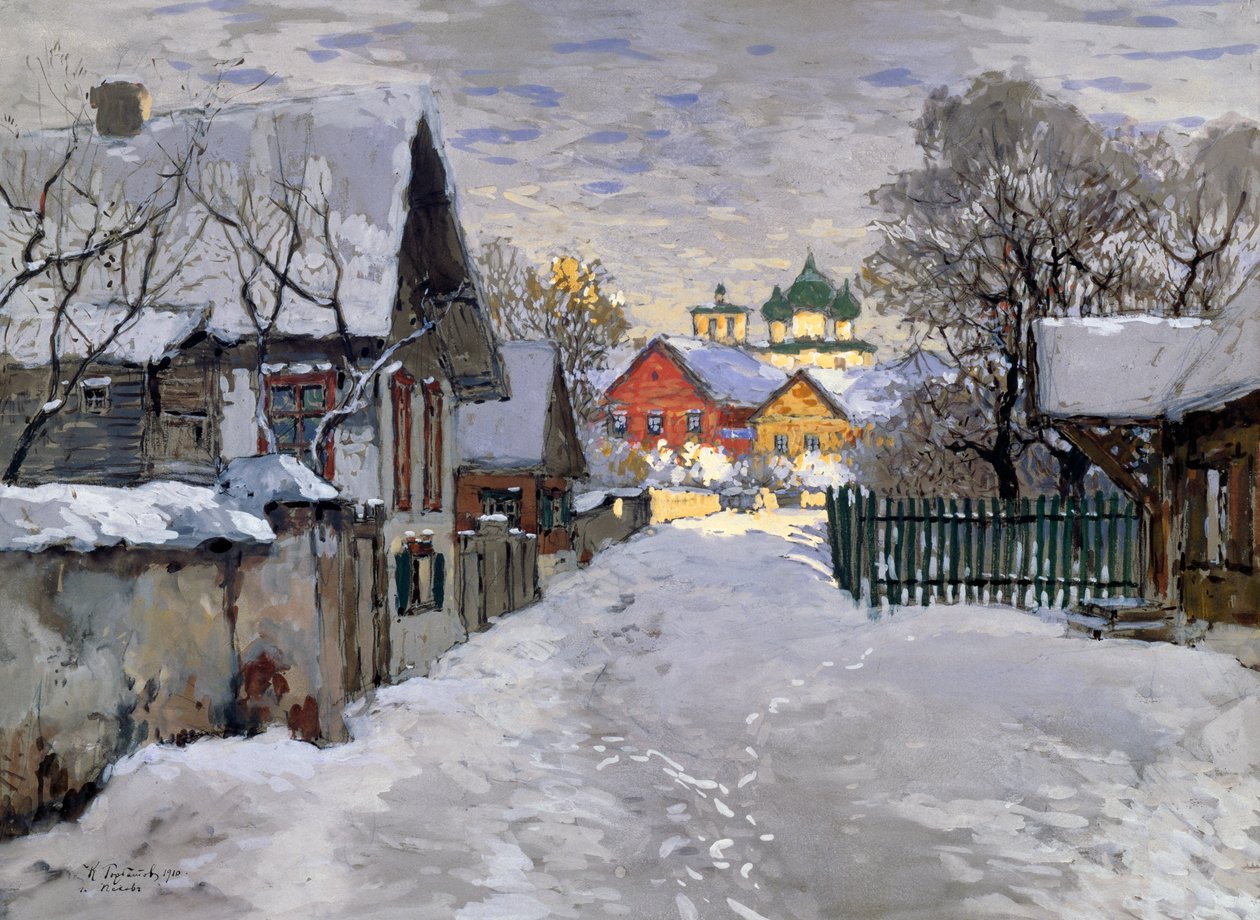 Téli éjszaka, Pszkov egyik sarka alkotó: Konstantin Ivanovich Gorbatov