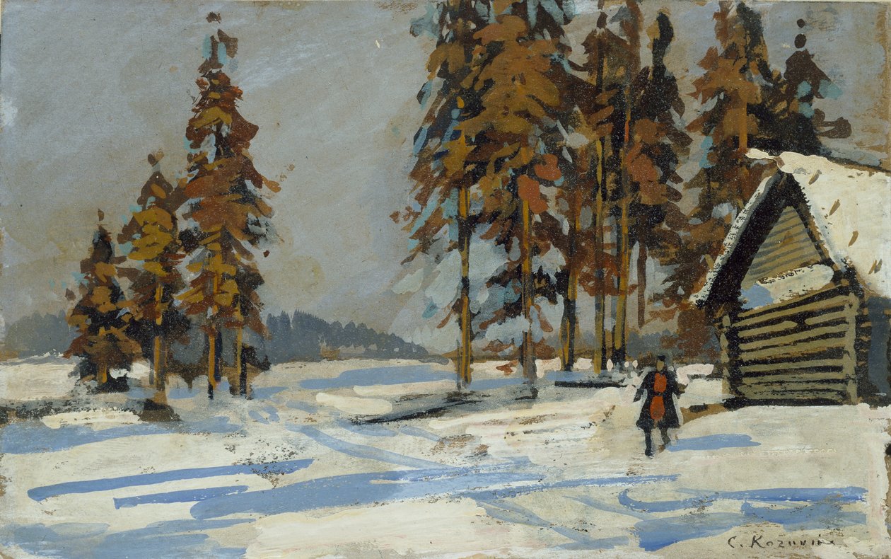 Téli táj, XX. század eleje alkotó: Konstantin Korovin