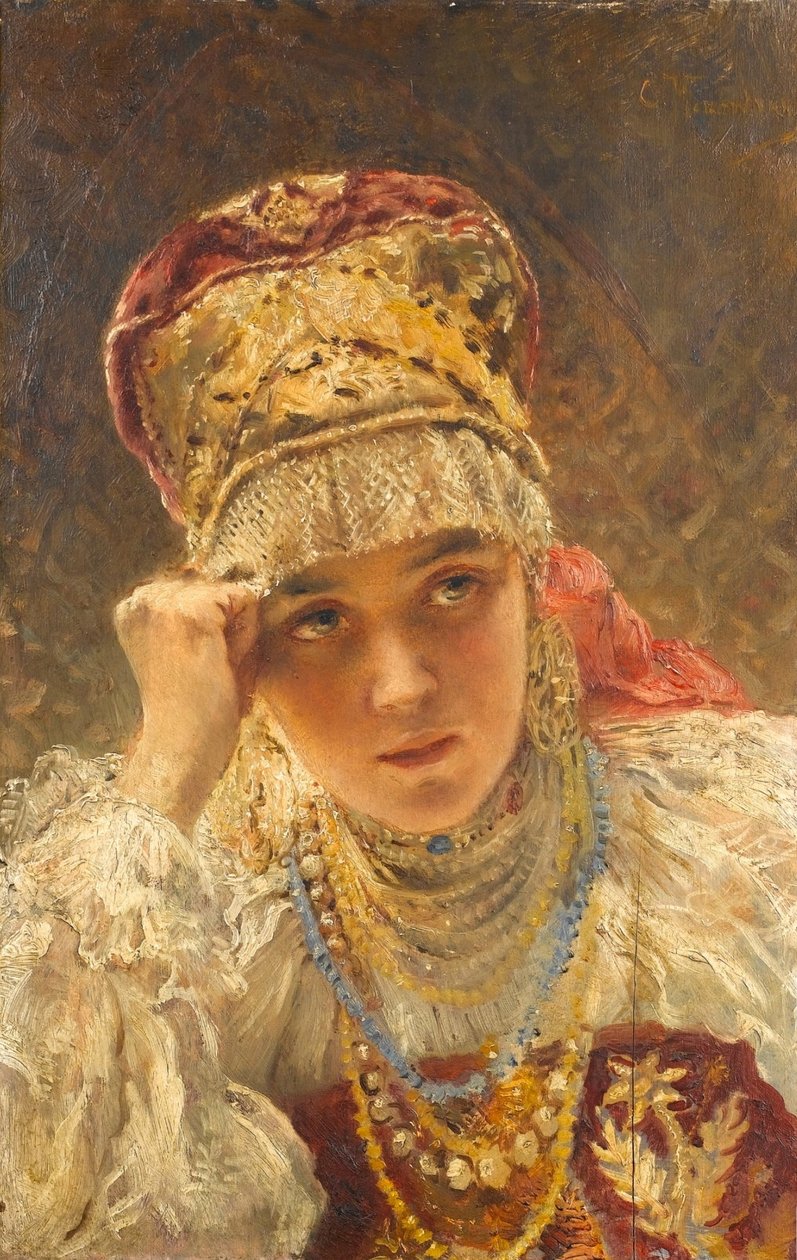 Egy fiatal boyarina alkotó: Konstantin Makovsky
