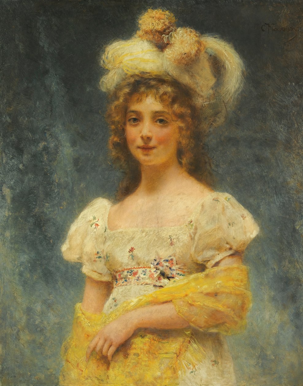 Makovsky sárga kendő alkotó: Konstantin Makovsky