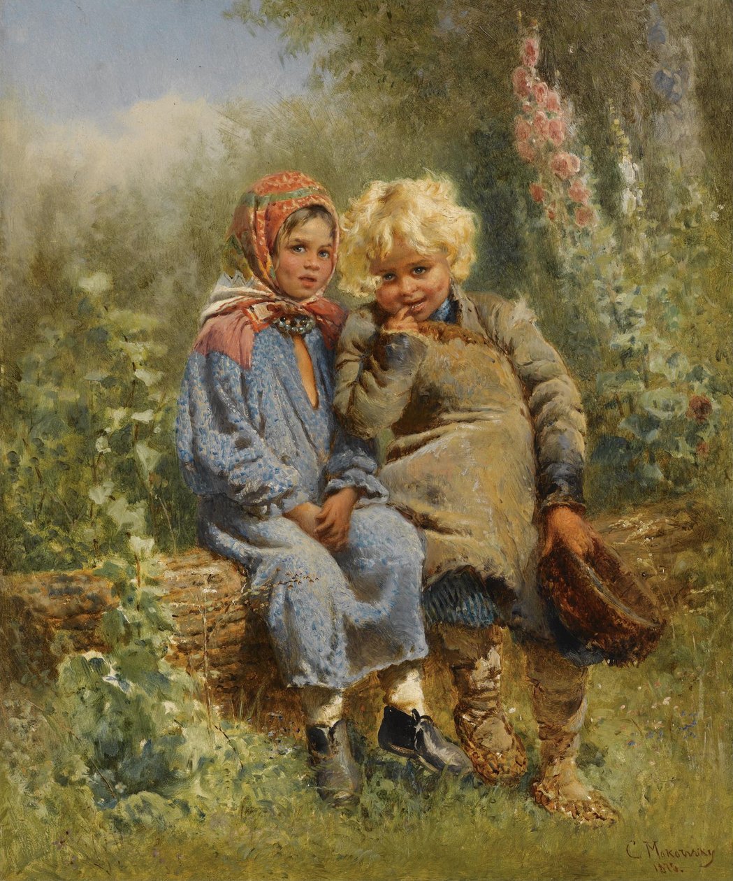 Orosz: "Parasztgyerekek nyugalomban" Parasztgyerekek nyugalomban alkotó: Konstantin Makovsky