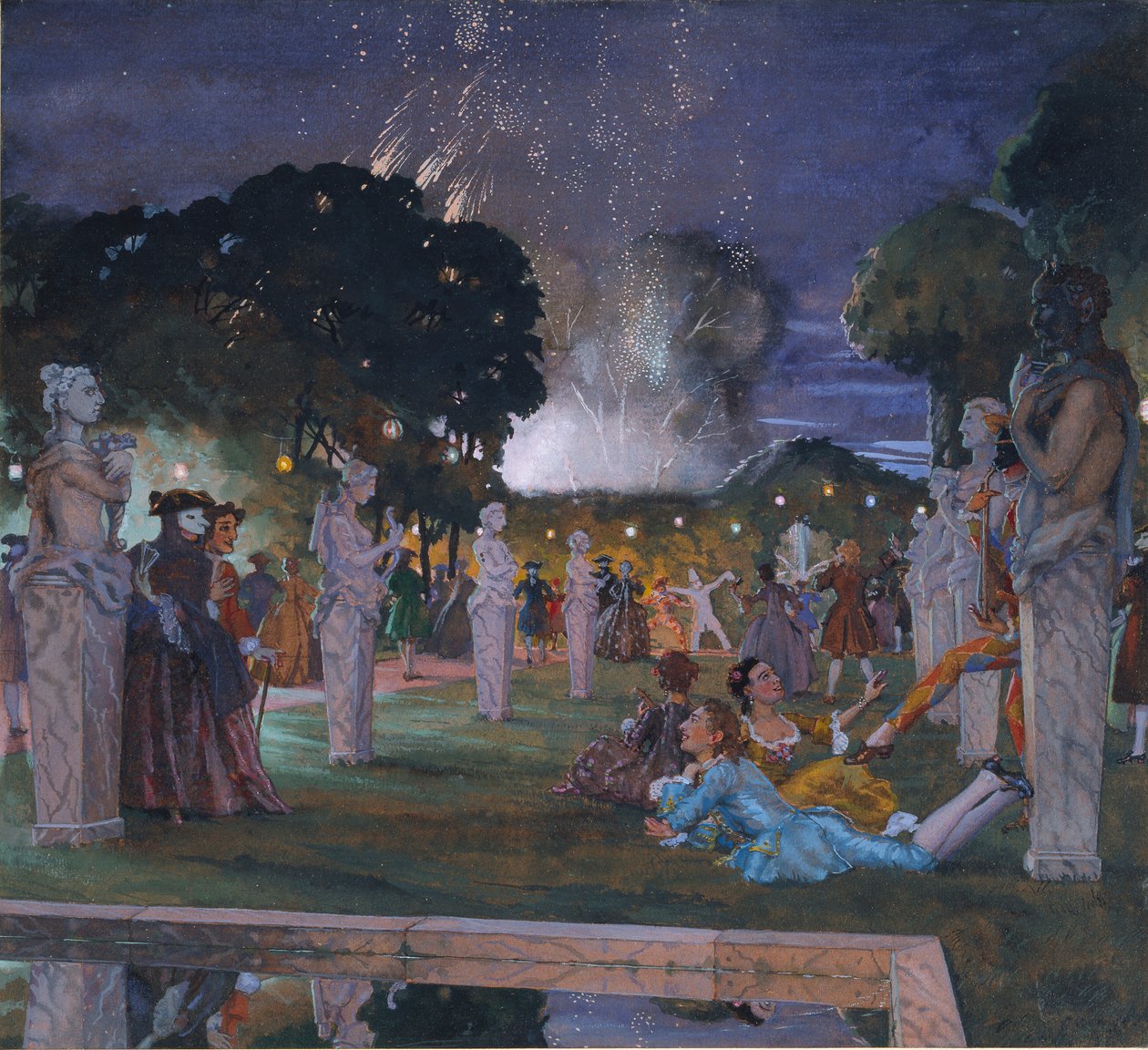 Fesztiválok Velence környékén, 1930 alkotó: Konstantin Somov