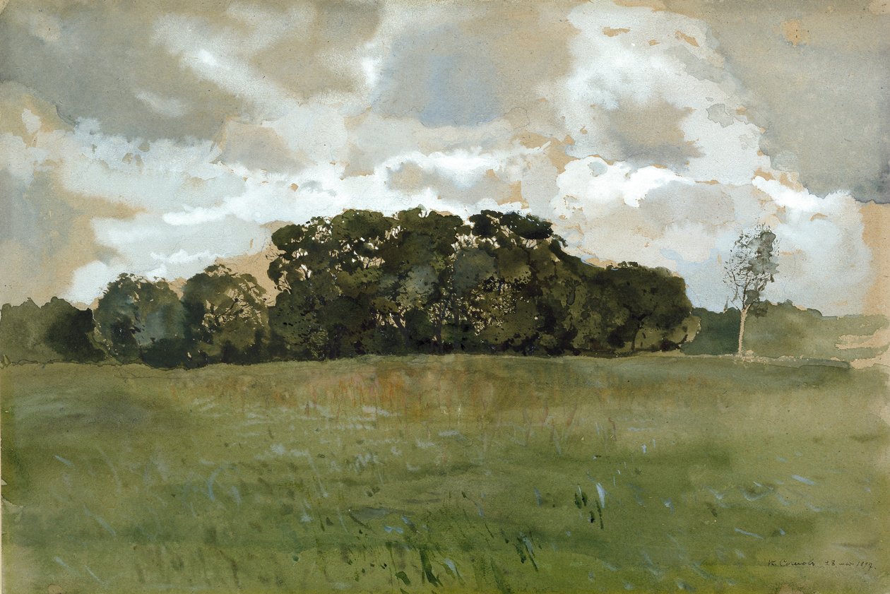 Táj szürke felhőkkel, 1897 alkotó: Konstantin Somov