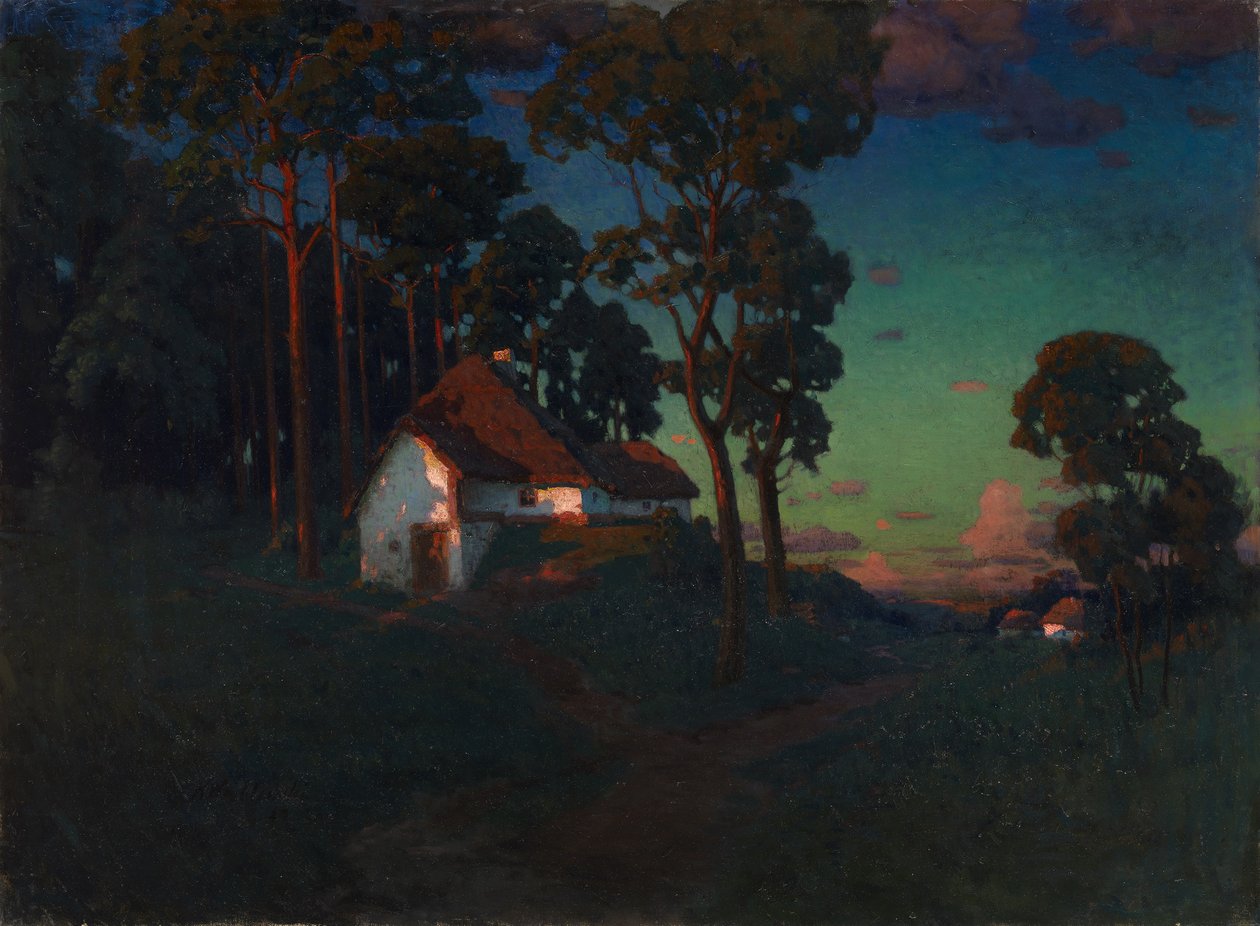 Falu naplementekor, 1923 alkotó: Konstantin Wroblewski