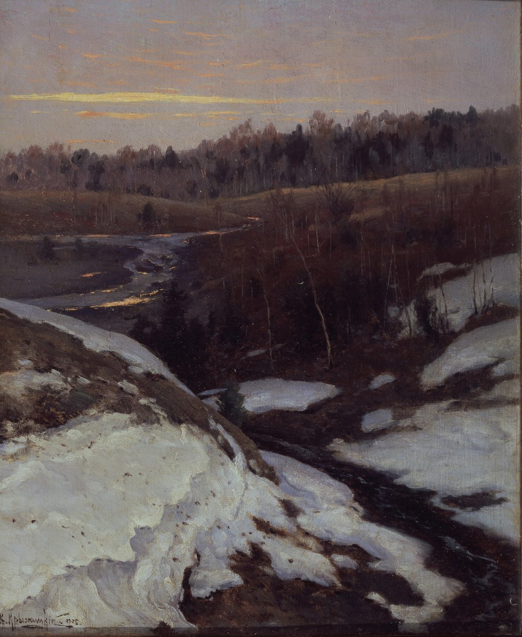 Kora tavasz, 1905 alkotó: Konstantin Yakovlevich Kryzhitsky
