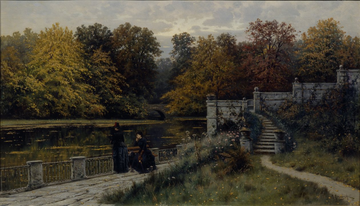 A Lazienki park, 1886 alkotó: Konstantin Yakovlevich Kryzhitsky