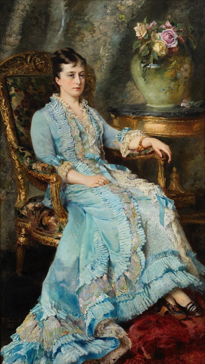 Jekatyerina Mihajlovna Dolgorukova hercegnő portréja 1847-1922, 1880. alkotó: Konstantin Yegorovich Makovsky