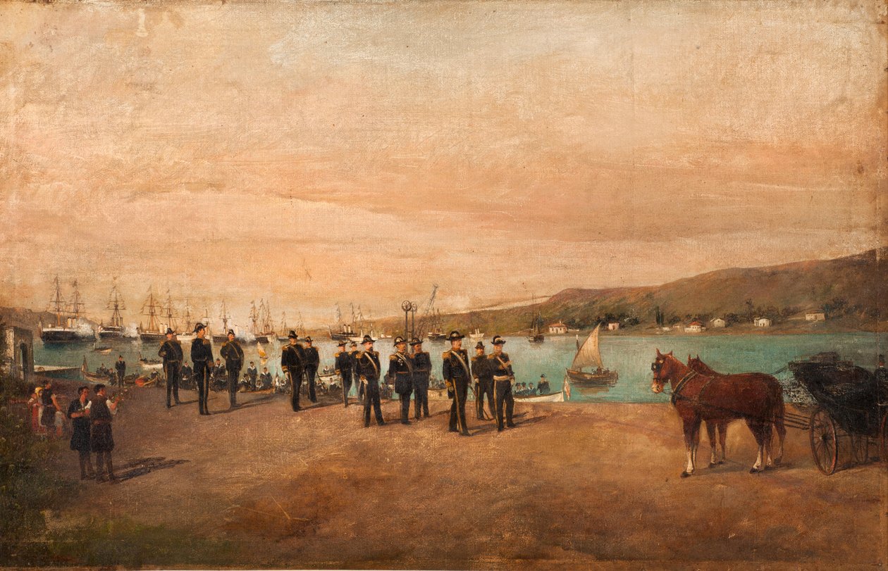 A beiktatás után alkotó: Konstantinos Volanakis
