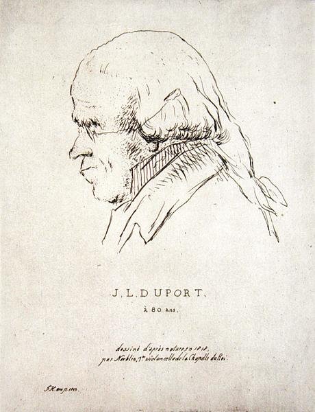 Jean-Louis Duport 80 évesen (1749-1819) (rézkarc) alkotó: Korblin (after)