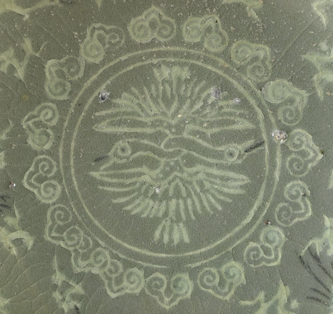 Tál darukkal és felhőkkel, 1150-1200 körül alkotó: Korean School