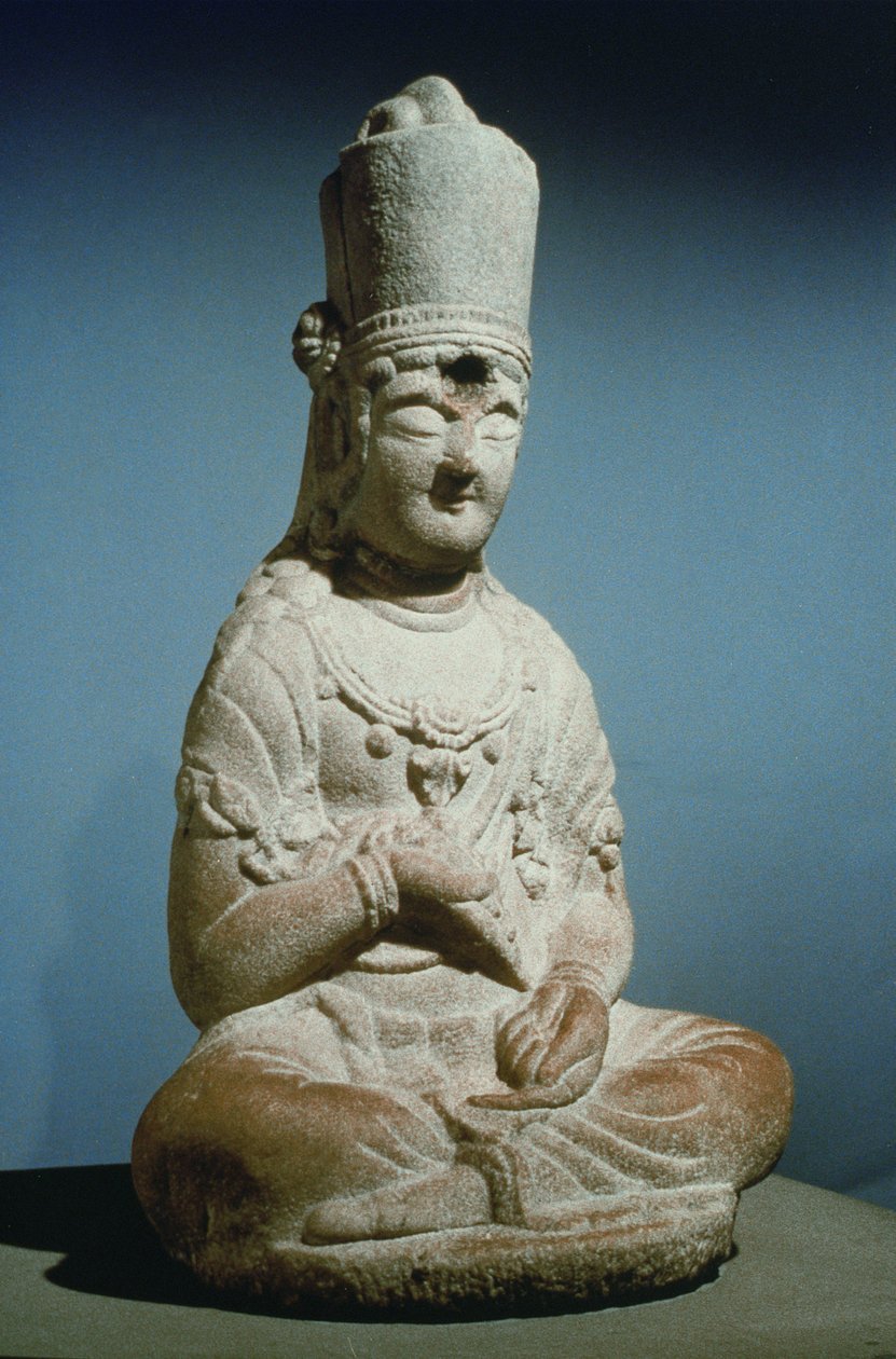 A koreai Hansong-sa bodhiszattva ül alkotó: Korean School
