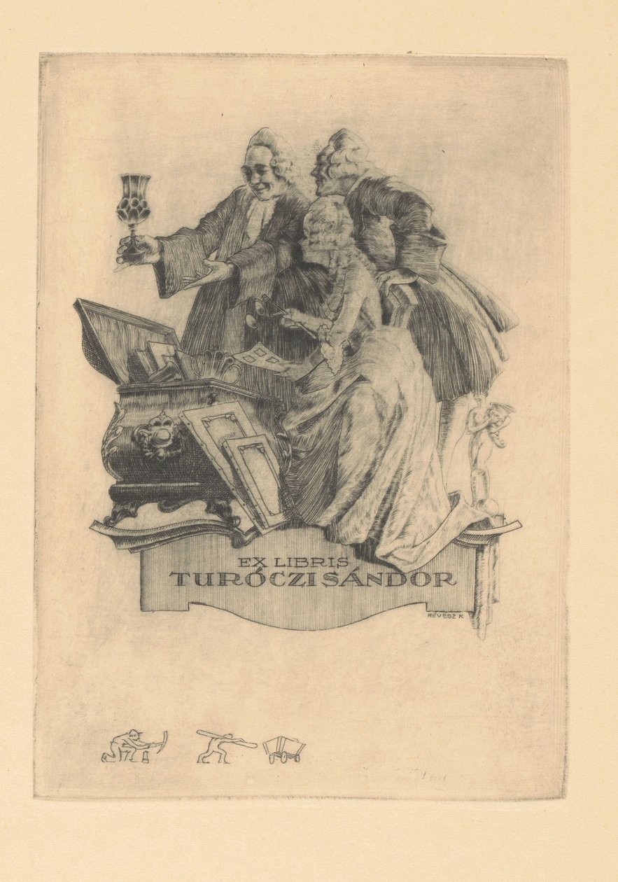 Ex libris van Sándor Turóczi Ex libris Turóczi Sándor (title on object) alkotó: Kornél Révész