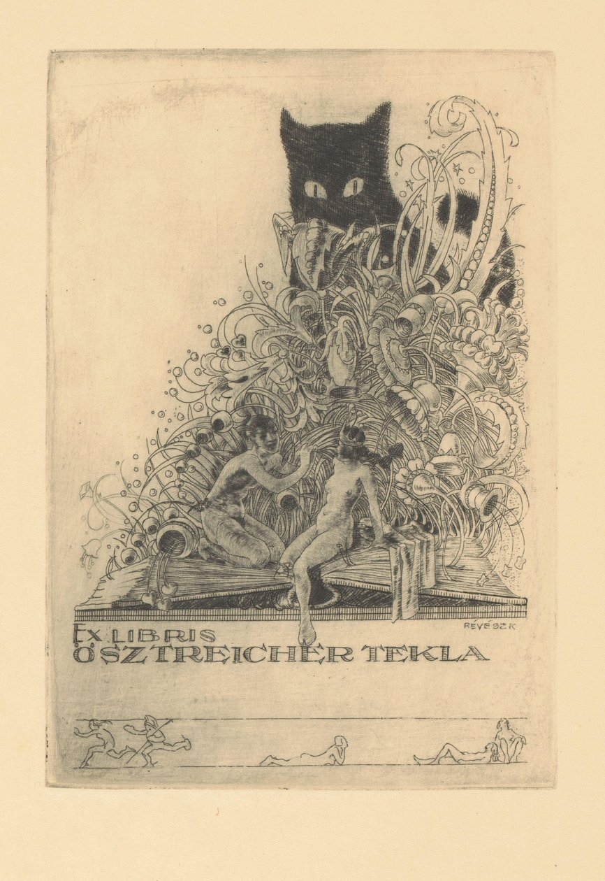 Ex libris van Tekla Ösztreicher alkotó: Kornél Révész