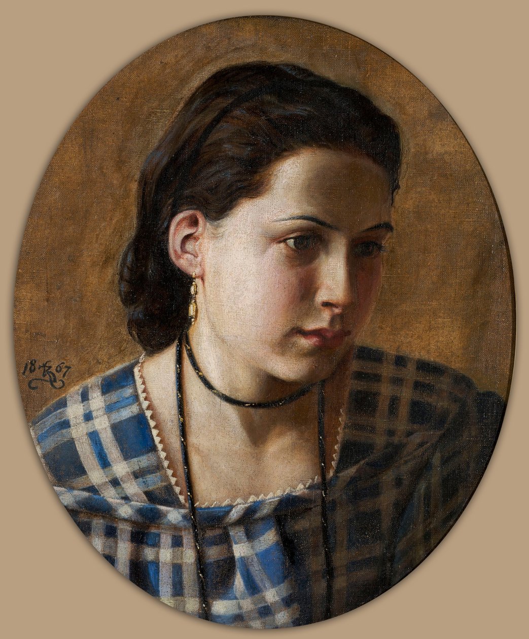 Vilhelmine Erichsen portréja alkotó: Kristian Zahrtmann