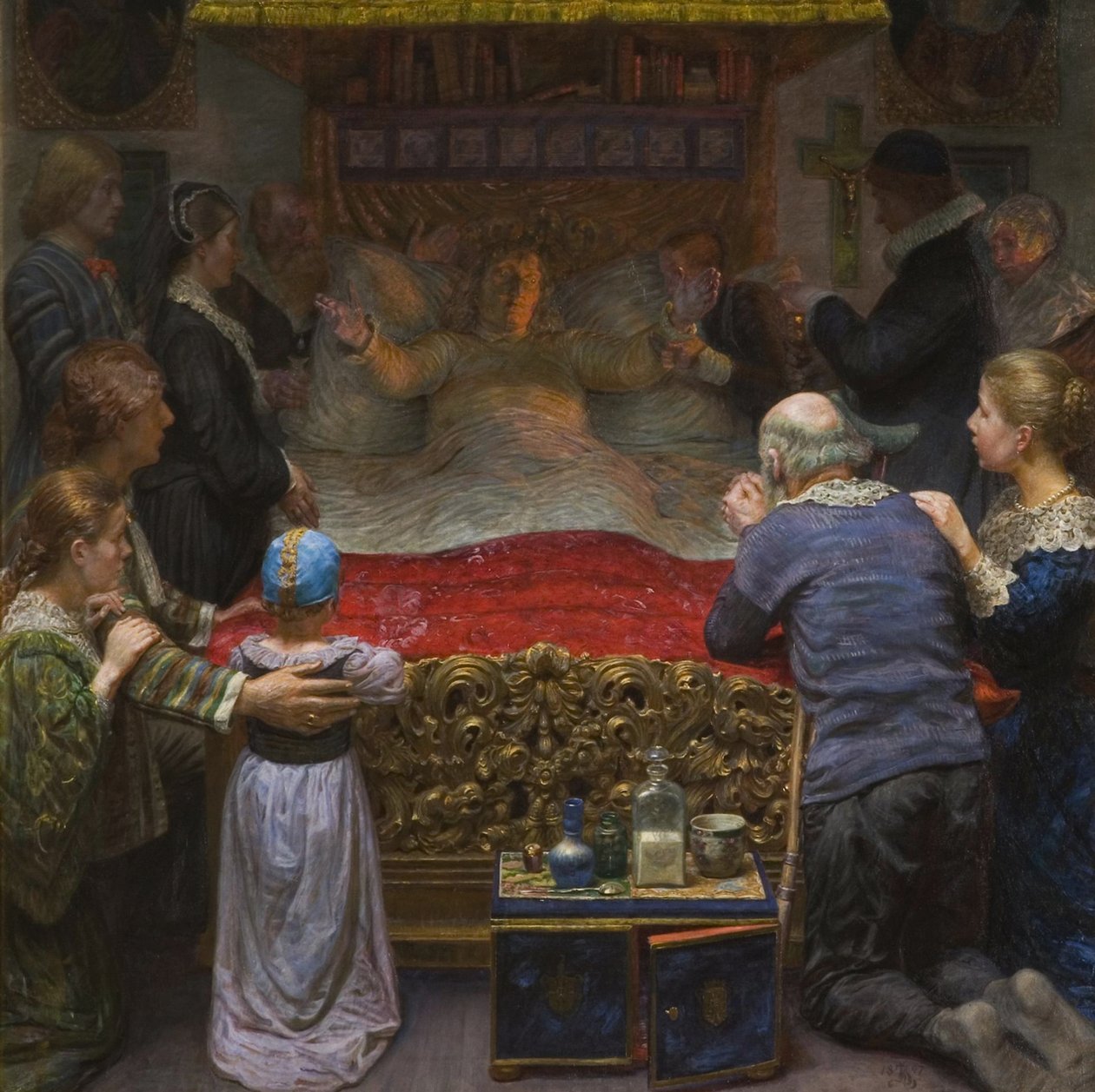 Leonora Christina halála a maribói apátságban, 1897. alkotó: Kristian Zahrtmann