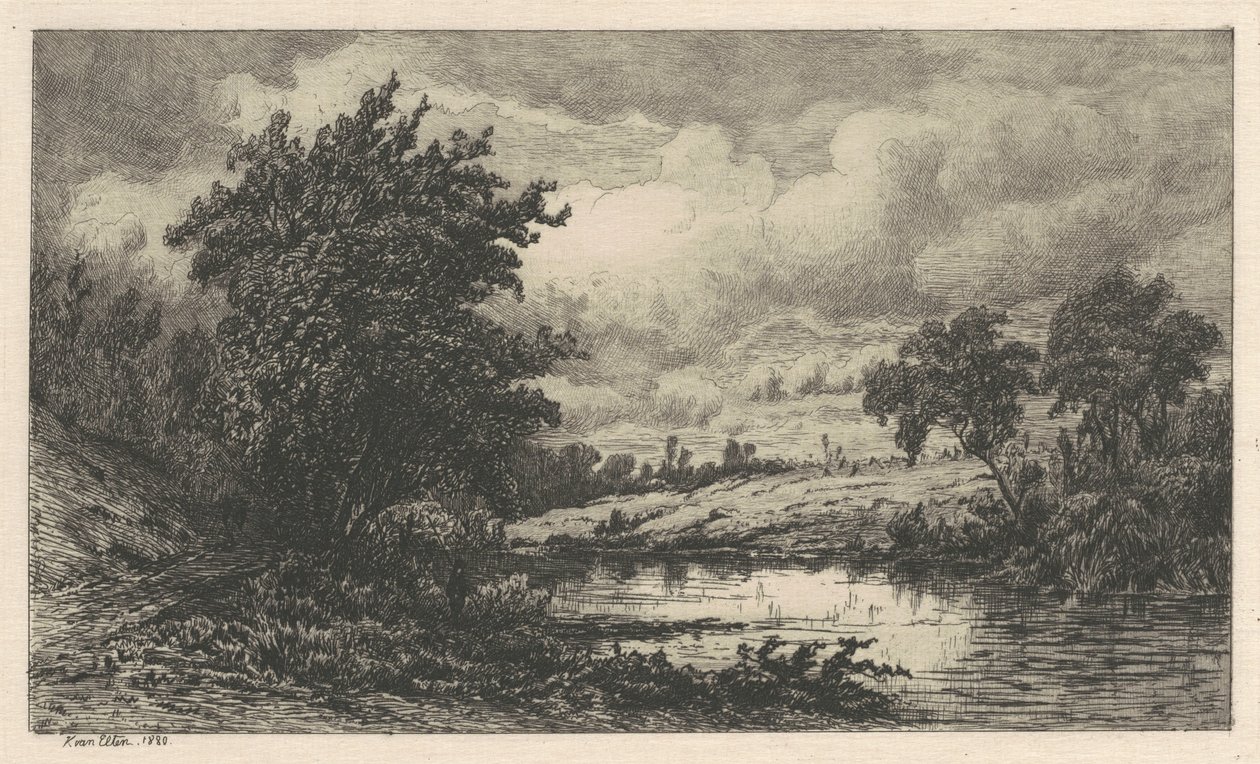 A Shepang folyón, Connecticut államban alkotó: Kruseman Van Elten