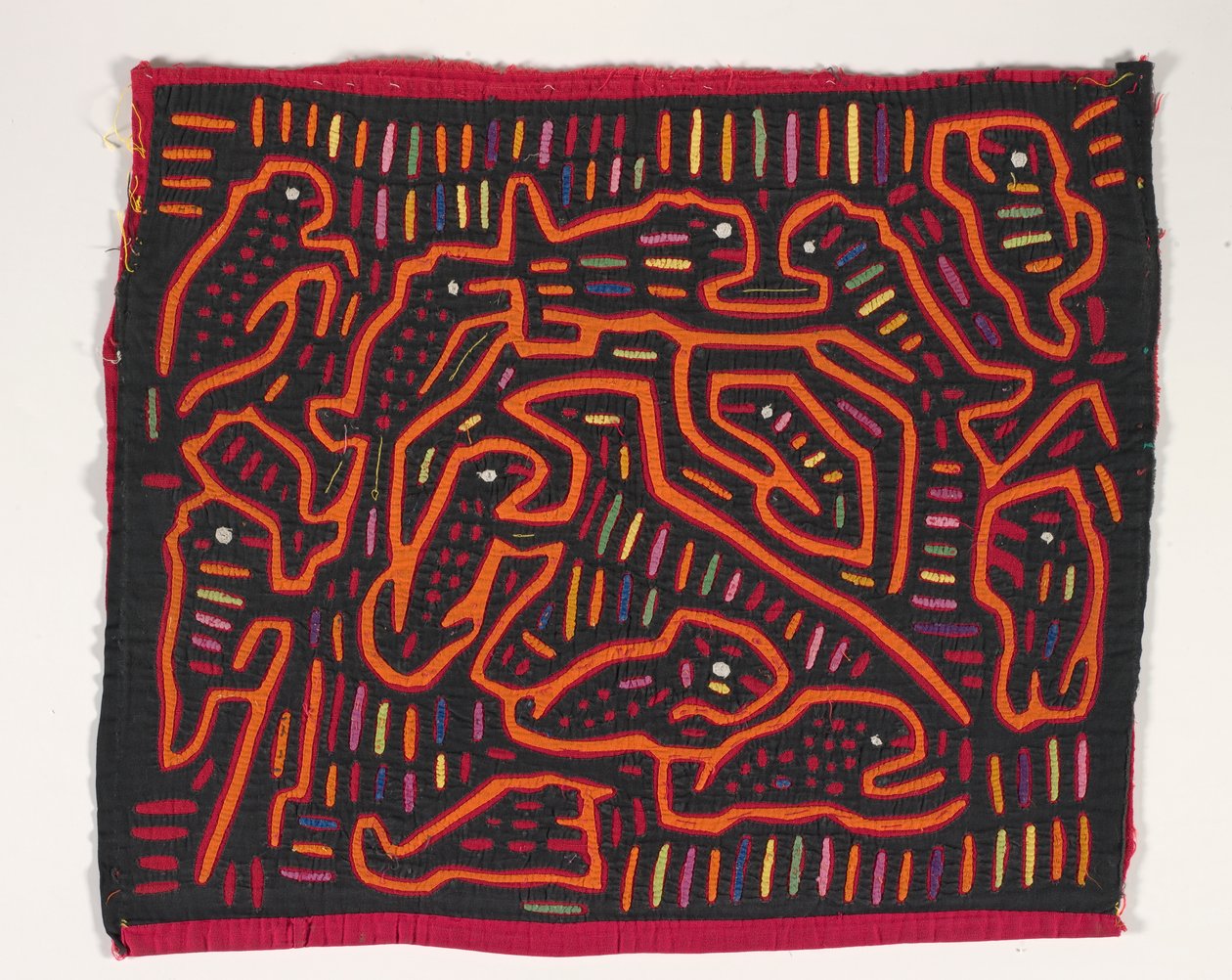 Shirt Panel (mola), 1950 körül (rátétes pamut) alkotó: Kuna Indian Culture