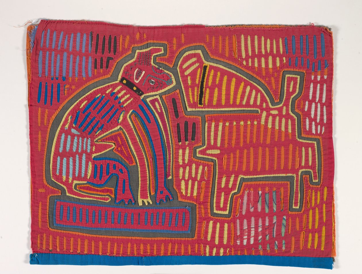 Shirt Panel (mola), 1950 körül (rátétes pamut) alkotó: Kuna Indian Culture