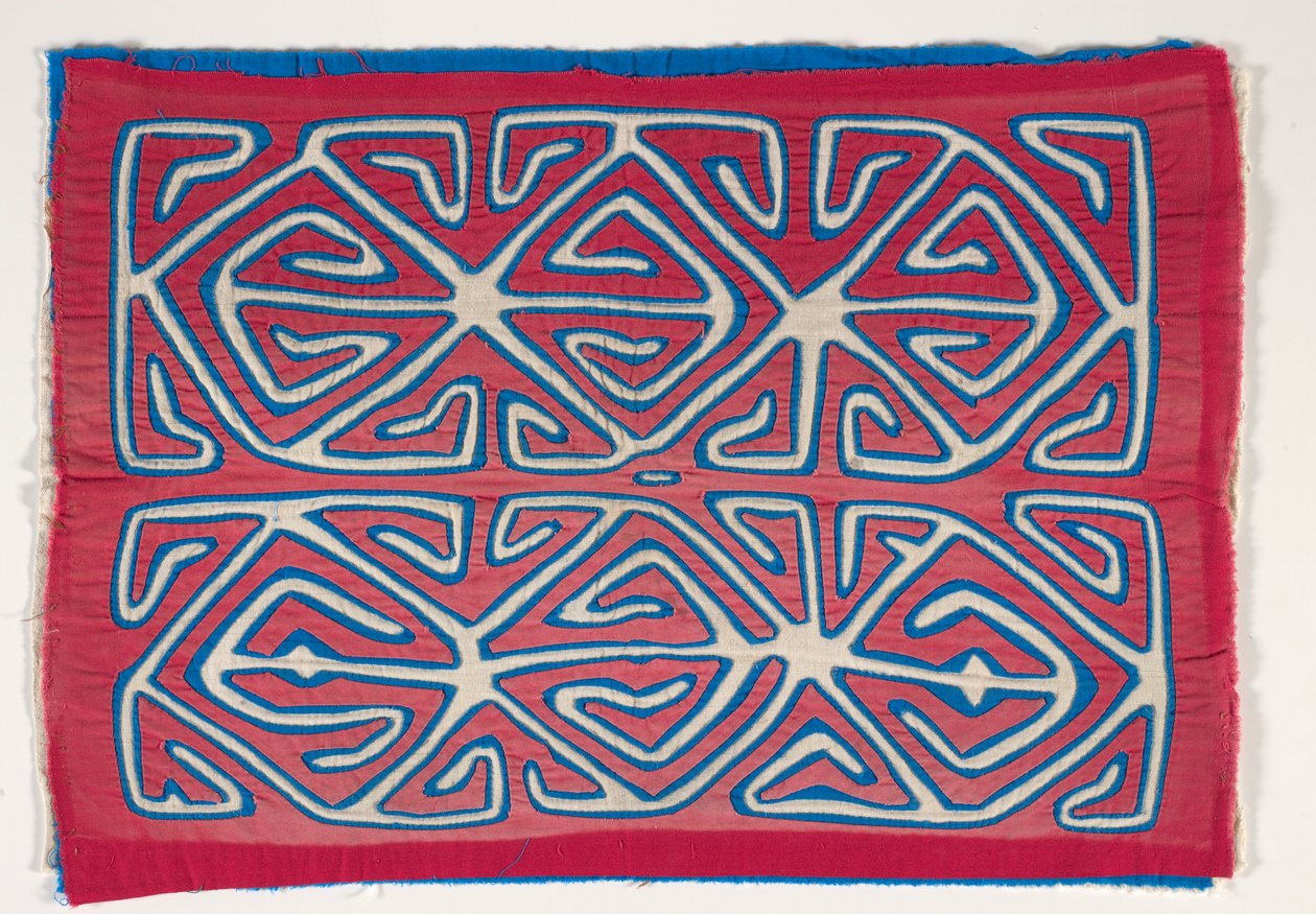 Shirt Panel (mola), 1950 körül (rátétes pamut) alkotó: Kuna Indian Culture
