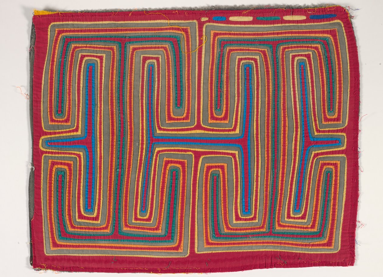 Shirt Panel (mola), 1950 körül (rátétes pamut) alkotó: Kuna Indian Culture