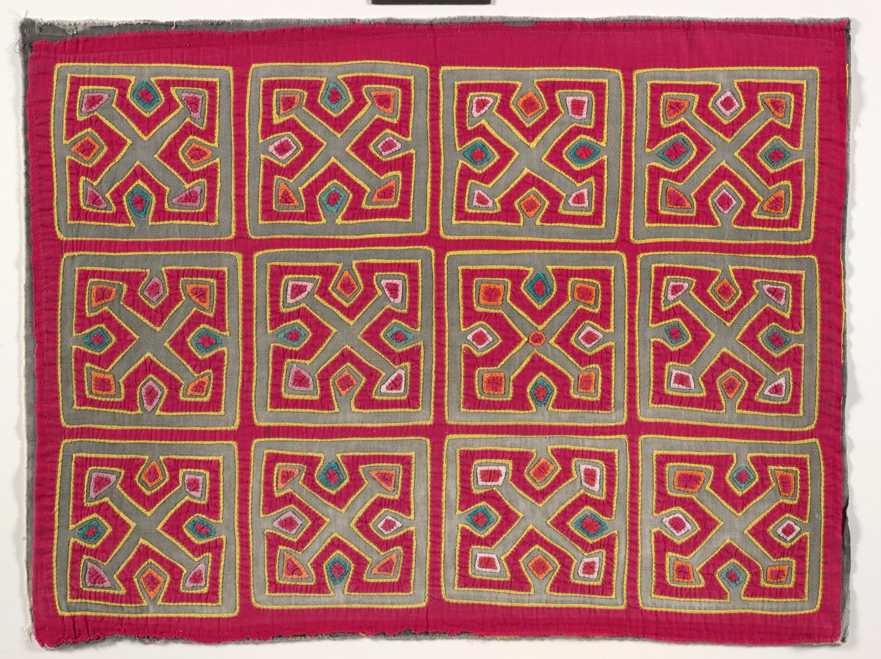 Shirt Panel (mola), 1950 körül (rátétes pamut) alkotó: Kuna Indian Culture