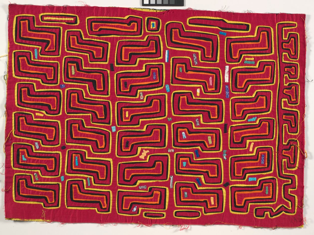 Shirt Panel (mola), 1950 körül (rátétes pamut) alkotó: Kuna Indian Culture