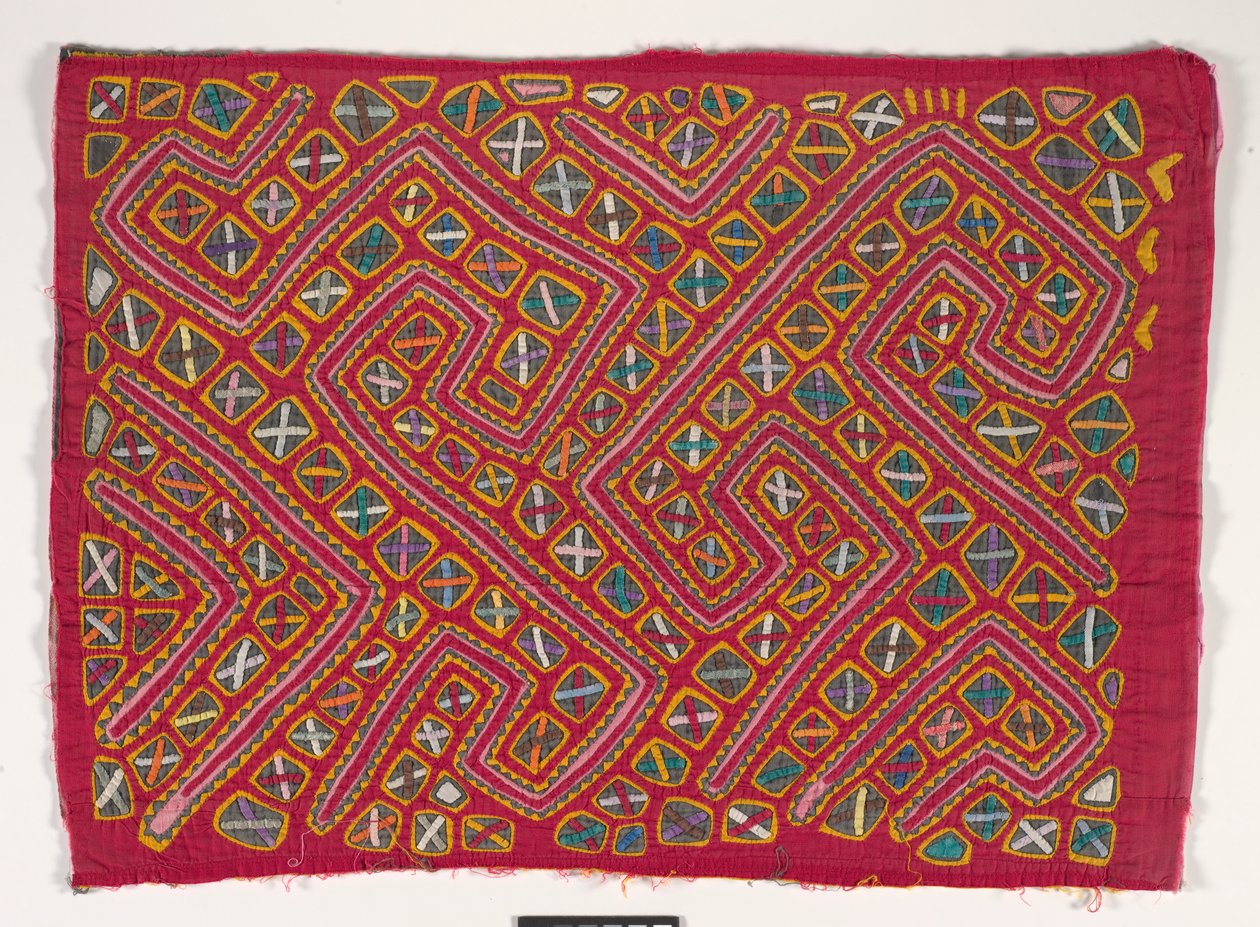 Shirt Panel (mola), 1950 körül (rátétes pamut) alkotó: Kuna Indian Culture