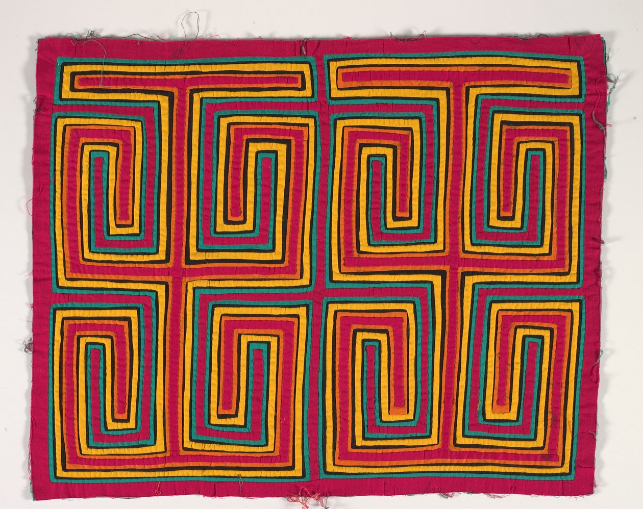 Shirt Panel (mola), 1950 körül (rátétes pamut) alkotó: Kuna Indian Culture