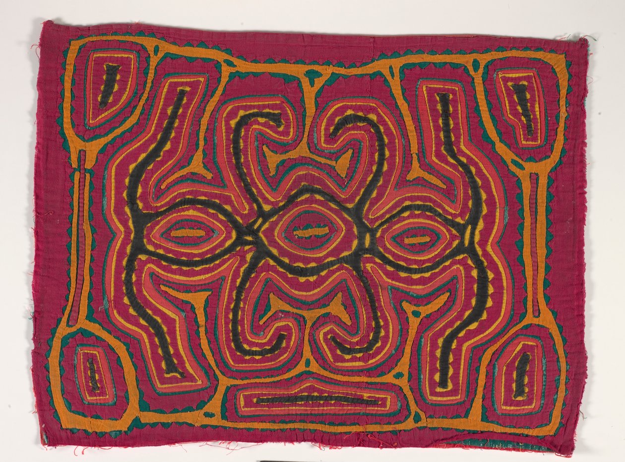Shirt Panel (mola), 1950 körül (rátétes pamut) alkotó: Kuna Indian Culture