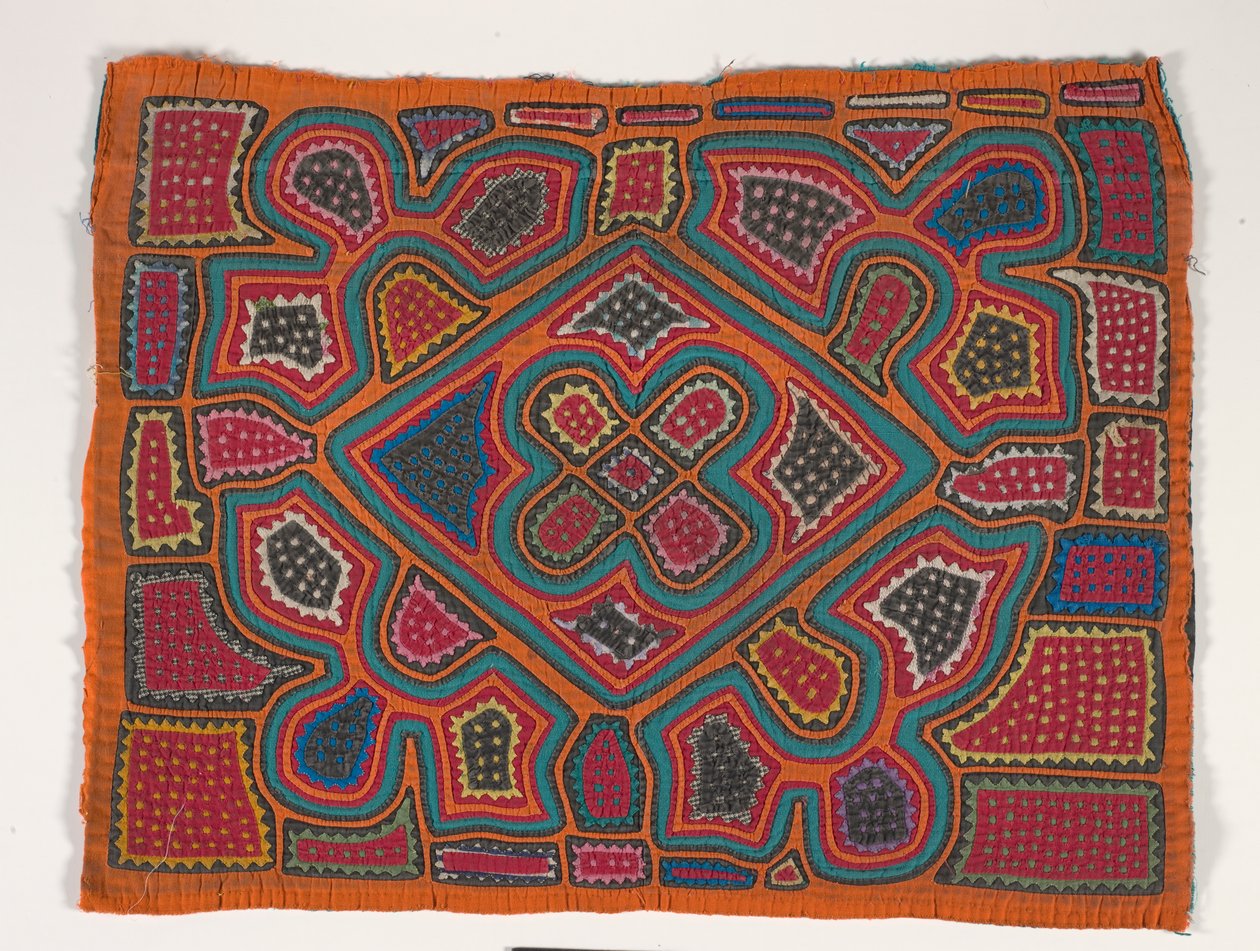 Shirt Panel (mola), 1950 körül (rátétes pamut) alkotó: Kuna Indian Culture