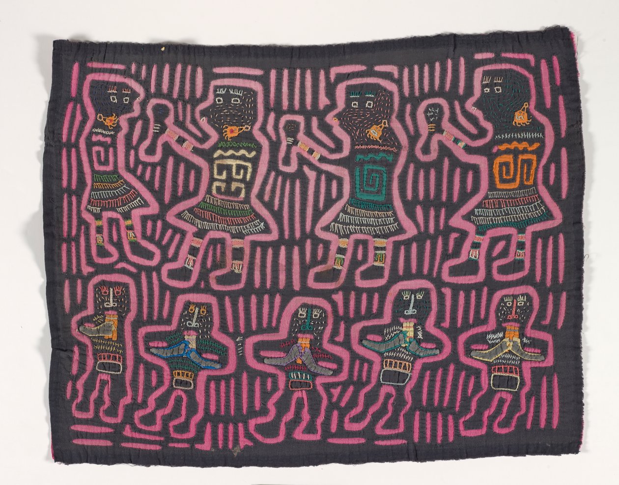 Shirt Panel (mola), 1950 körül (rátétes pamut) alkotó: Kuna Indian Culture
