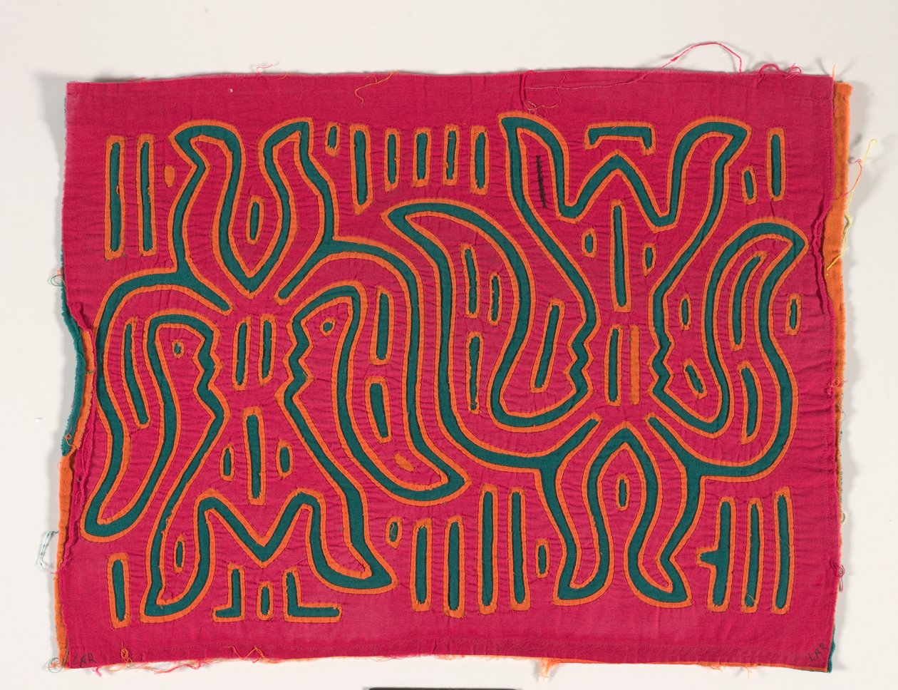 Shirt Panel (mola), 1950 körül (rátétes pamut) alkotó: Kuna Indian Culture