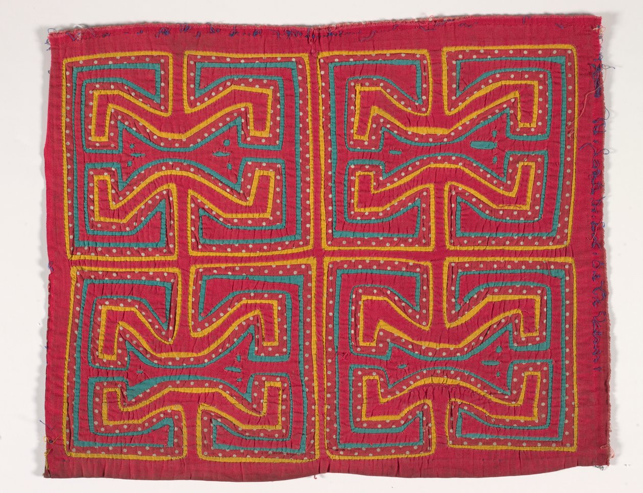 Shirt Panel (mola), 1950 körül (rátétes pamut) alkotó: Kuna Indian Culture