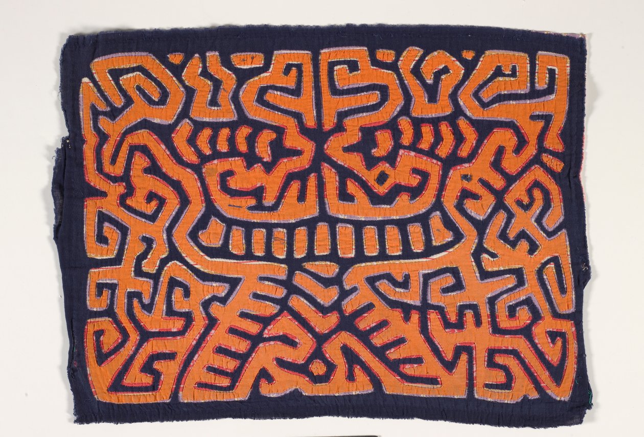 Ing panel (mola) (ratasztott pamut) alkotó: Kuna Indian Culture