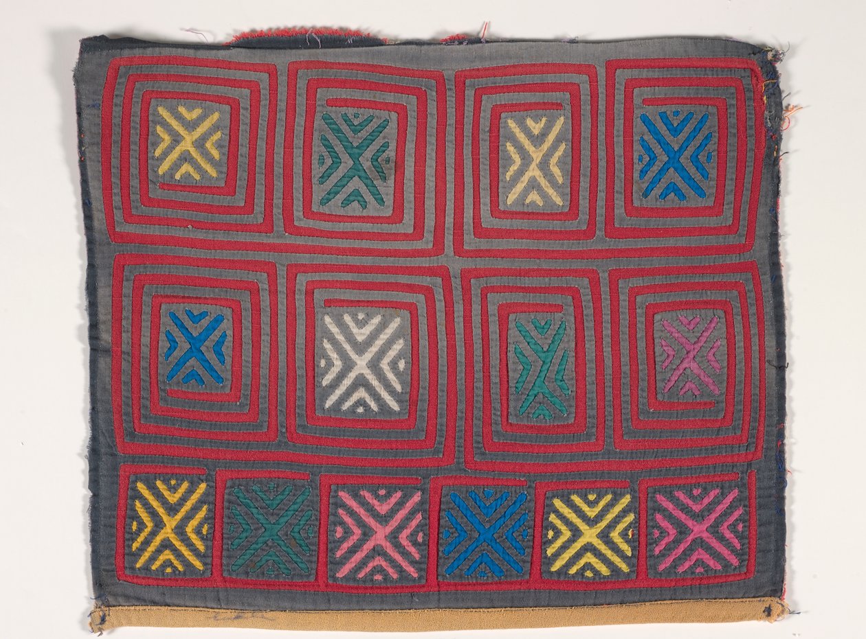 Ing panel (mola) (ratasztott pamut) alkotó: Kuna Indian Culture