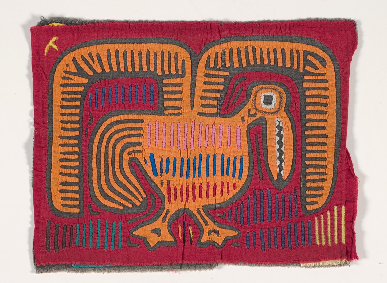 Ing panel (mola) (ratasztott pamut) alkotó: Kuna Indian Culture