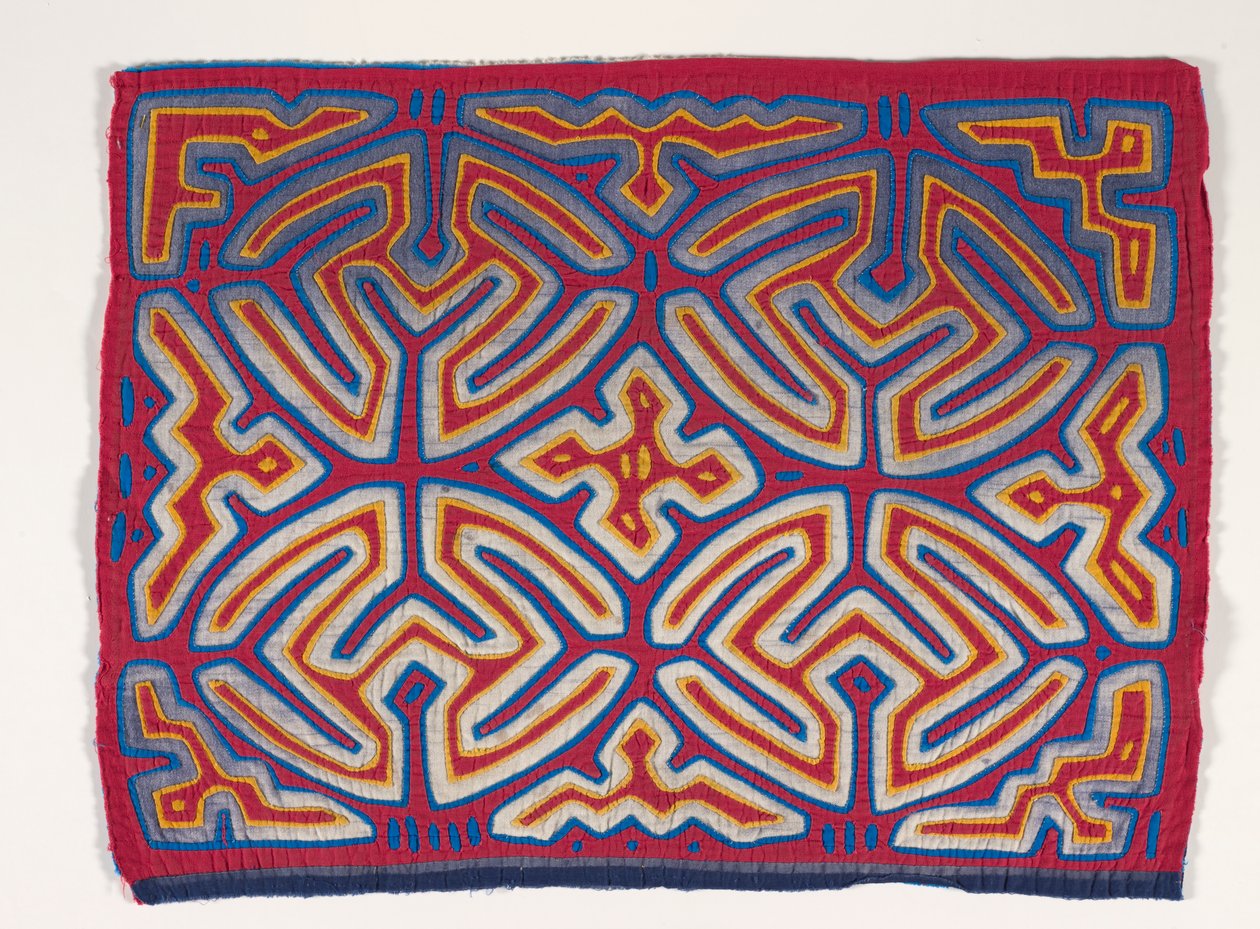 Ing panel (mola) (ratasztott pamut) alkotó: Kuna Indian Culture