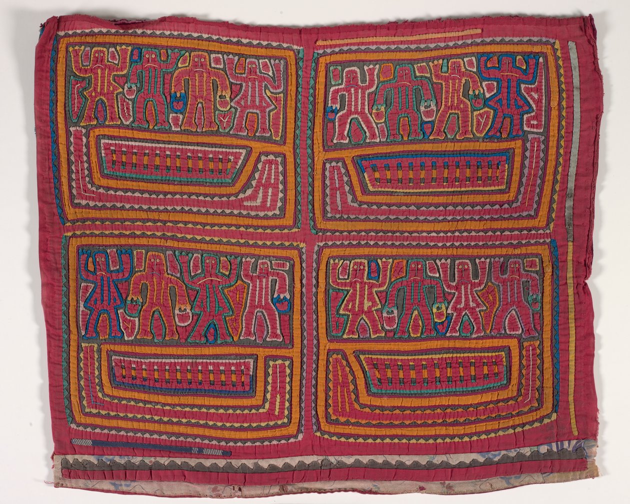 Ing panel (mola) (ratasztott pamut) alkotó: Kuna Indian Culture