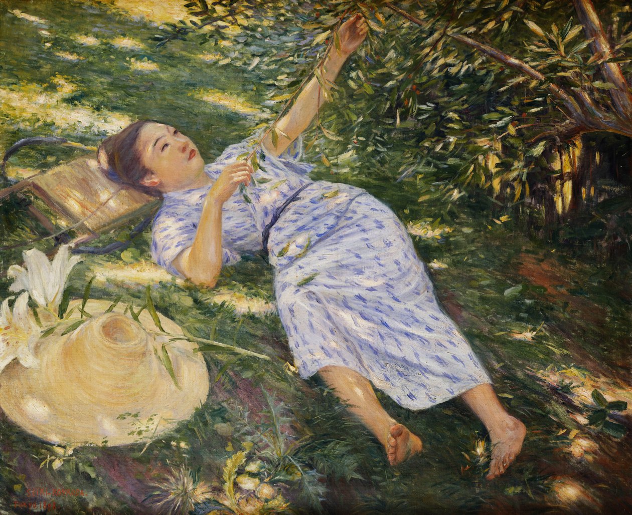 A fák alatt, 1898 alkotó: Kuroda Seiki