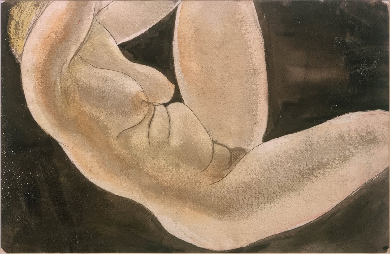 Női aktus felemelt lábbal alkotó: Kurt Günther