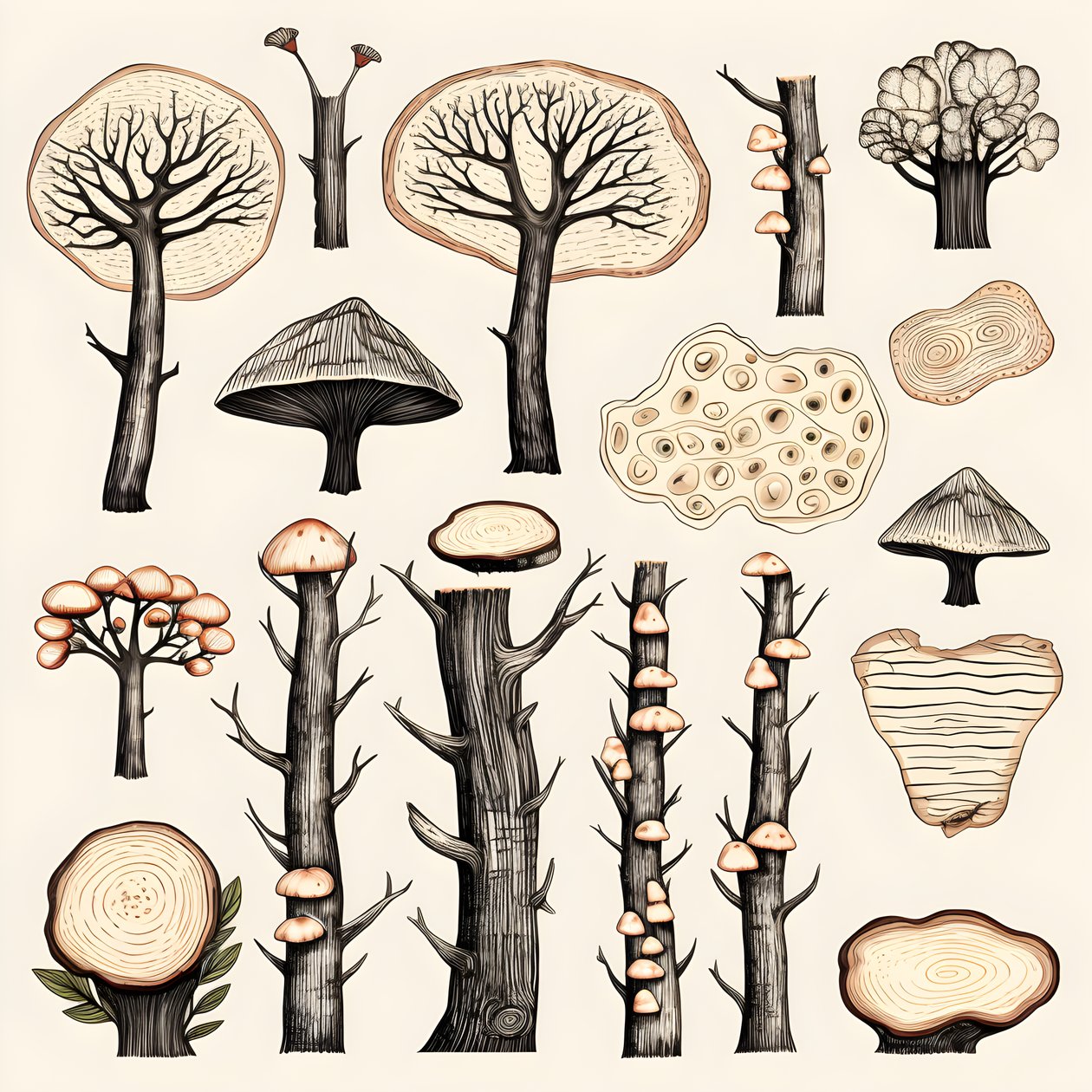 Fatörzs szakaszok, boho clipart, boho rajzminták, boho törzs 3 alkotó: Kurt Heppke