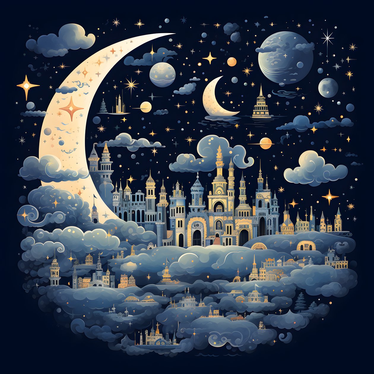 Dies ist eine Sammlung von isolierten Fantasy-Illustration der Himmel Elemente 3 alkotó: Kurt Heppke