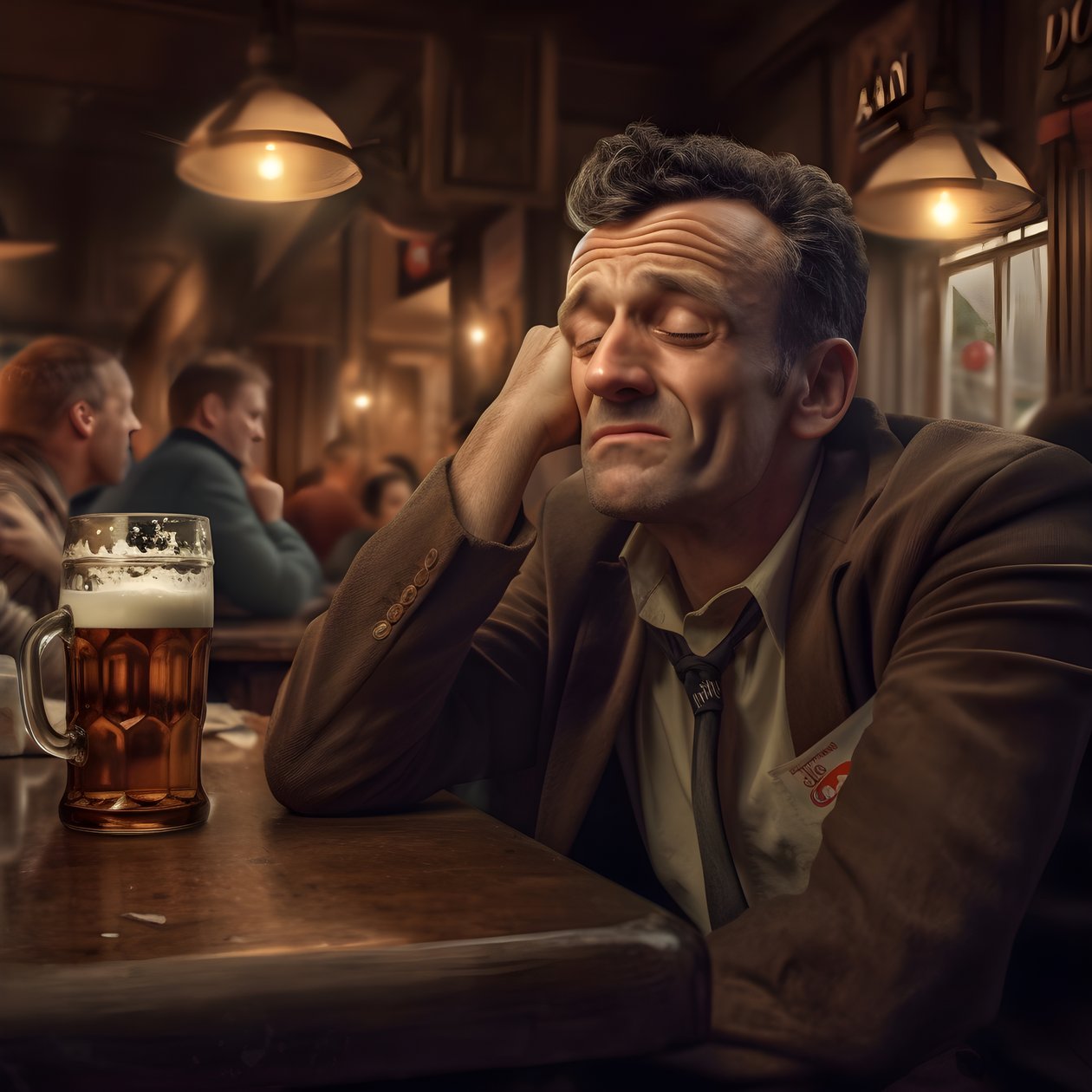 Fotorealista osztrák férfi munkaruhában. 2 alkotó: Kurt Heppke