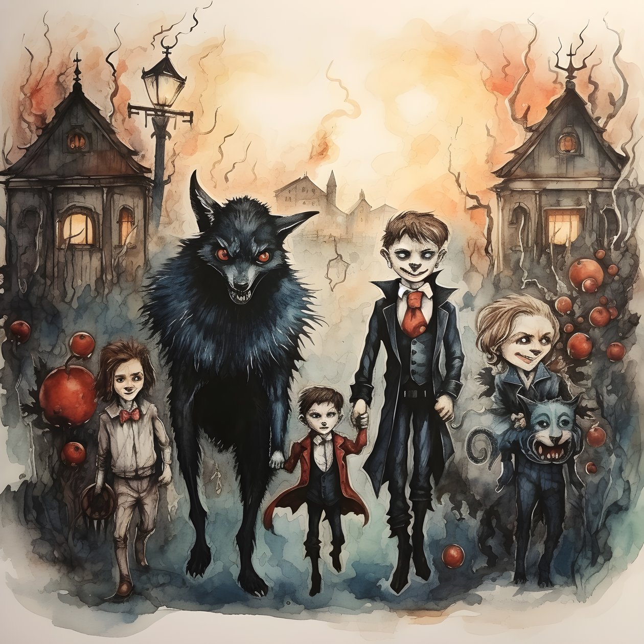 Halloween vámpírokkal és vérfarkasokkal 4 alkotó: Kurt Heppke